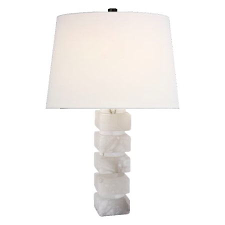 Visual Comfort Square Chunky Stacked Table Lamp Alabaster