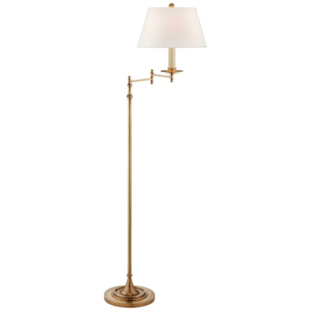Visual Comfort Dorchester3 51" Tall Boom Arm Floor Lamp Antique-Burnished Brass