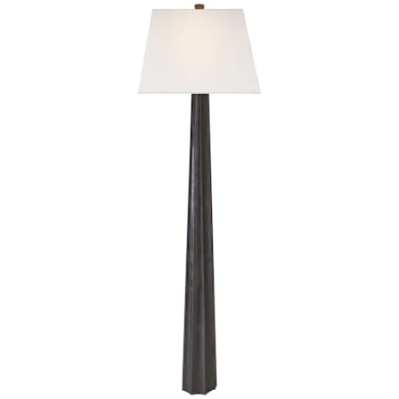 Visual Comfort Fluted Spire 61" Tall Torchiere Floor Lamp Aged Iron