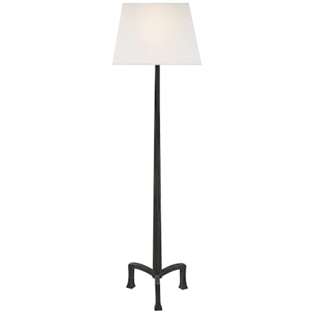 Visual Comfort Strie 63" Tall Torchiere Floor Lamp Aged Iron
