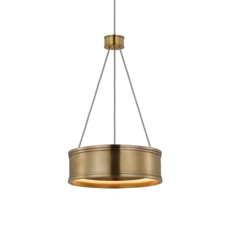 Visual Comfort Connery 10" Wide LED Pendant Antique-Burnished Brass