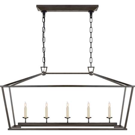 Visual Comfort Darlana 41" Medium Linear Lantern by E. F. Chapman Aged Iron