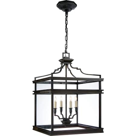 Visual Comfort Mykonos 17" Pendant Light by E. F. Chapman Aged Iron