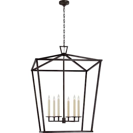 Visual Comfort Darlana 51" XXL Lantern by Chapman & Myers Aged Iron