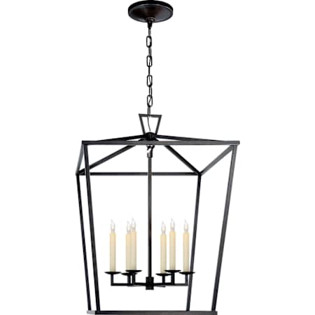 Visual Comfort Darlana 24" Large Lantern by E. F. Chapman Aged Iron