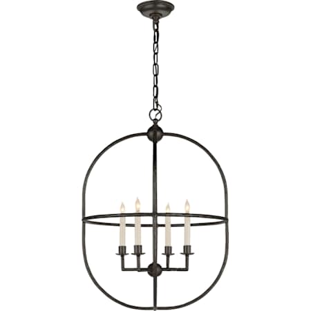 Visual Comfort Desmond 21" Open Oval Lantern by E. F. Chapman Aged Iron