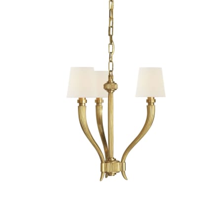 Visual Comfort Ruhlmann 3 Light 18" Wide Chandelier Antique-Burnished Brass