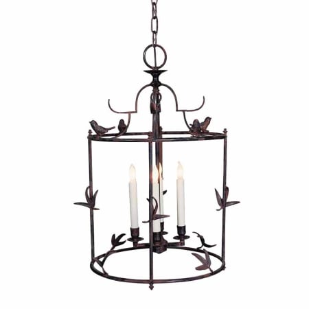 Visual Comfort Diego 16" Pendant Light by E. F. Chapman Hand Painted Rust Finish