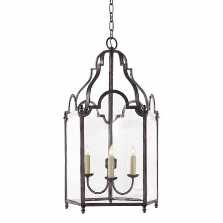 Visual Comfort French Market 16" Pendant Light by E. F. Chapman Blackened Rust