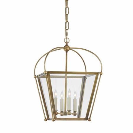 Visual Comfort Riverside 13" Pendant Light by E. F. Chapman Antique Burnished Brass
