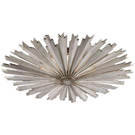 Visual Comfort Claymore 18" Wide LED Flush Mount Ceiling Fixture Burnished Silver Leaf