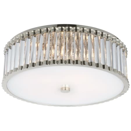 Visual Comfort Kean 5 Light 18" Wide Flush Mount Drum Ceiling Fixture Polished Nickel