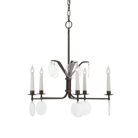 Visual Comfort Danvers 5 Light 28" Wide Candle Style Chandelier Aged Iron