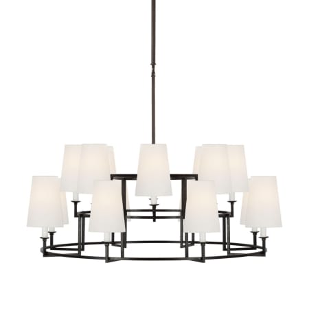Visual Comfort Modica 16 Light 51" Wide Chandelier Aged Iron