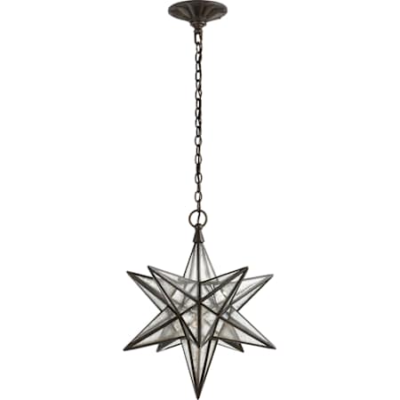 Visual Comfort Moravian Star 18" Pendant Light by E. F. Chapman Aged Iron