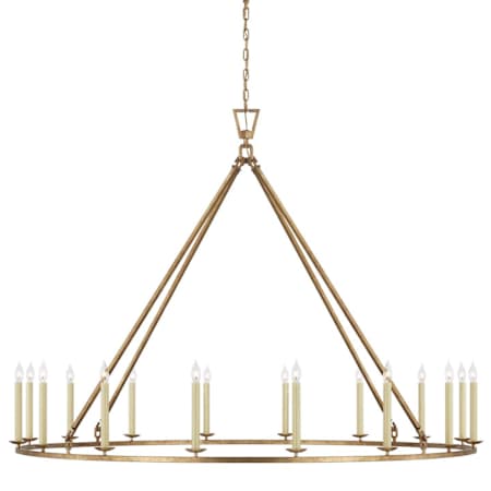 Visual Comfort Darlana Ring 16 Light 73" Wide Taper Candle Style Chandelier Gilded Iron