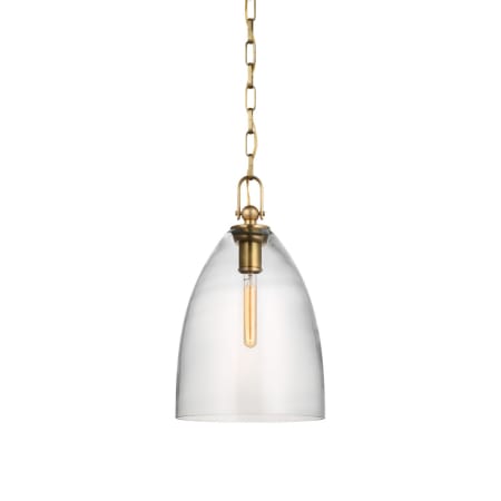 Visual Comfort Andros 12" Wide Pendant Antique-Burnished Brass