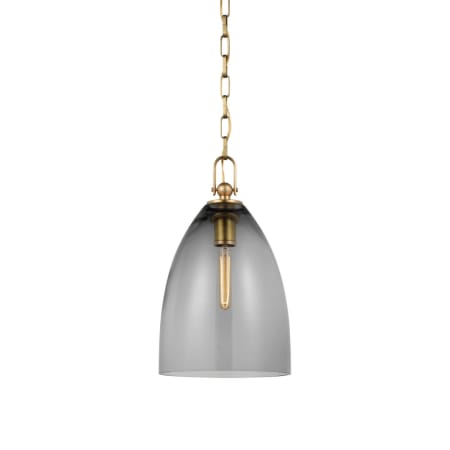 Visual Comfort Andros 12" Wide Pendant Antique-Burnished Brass