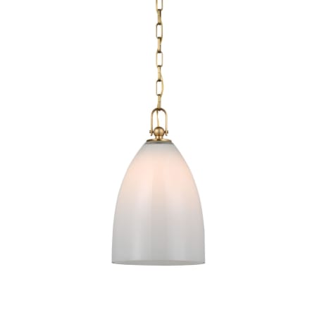 Visual Comfort Andros 12" Wide Pendant Antique-Burnished Brass