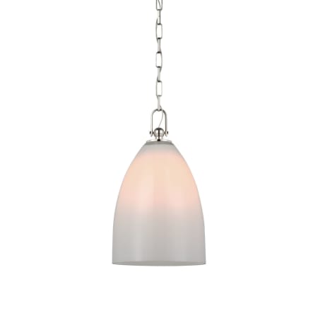 Visual Comfort Andros 12" Wide Pendant Polished Nickel