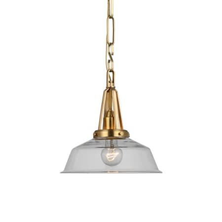 Visual Comfort Layton 10" Wide Pendant Antique-Burnished Brass