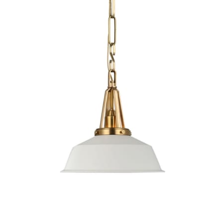 Visual Comfort Layton 10" Wide Pendant Antique-Burnished Brass