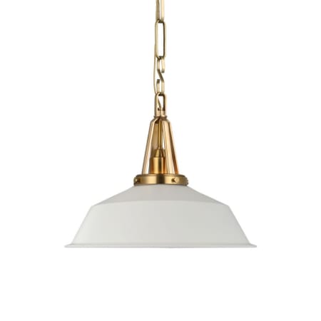 Visual Comfort Layton 14" Wide Pendant Antique-Burnished Brass