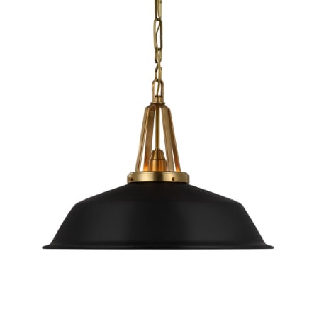 Visual Comfort Layton 20" Wide Pendant Antique-Burnished Brass