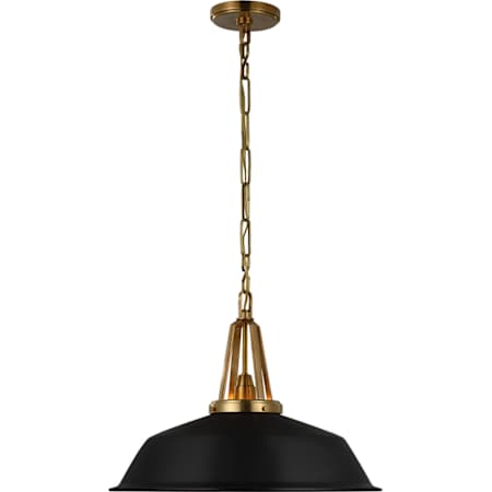 Visual Comfort Layton 20" Wide Pendant Antique-Burnished Brass