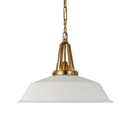 Visual Comfort Layton 20" Wide Pendant Antique-Burnished Brass