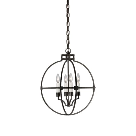 Visual Comfort Lexie 4 Light 18" Wide Pendant Aged Iron