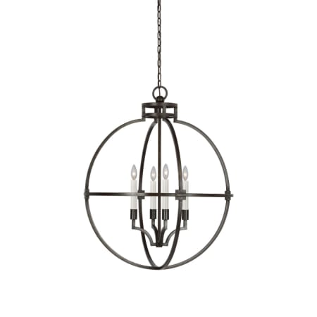 Visual Comfort Lexie 4 Light 30" Wide Pendant Aged Iron