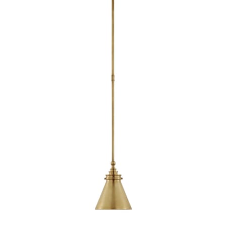 Visual Comfort Parkington 8" Wide Mini Pendant Antique-Burnished Brass