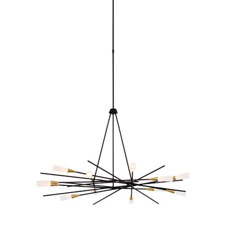Visual Comfort Stellar 40" Wide LED Sputnik Chandelier Matte Black