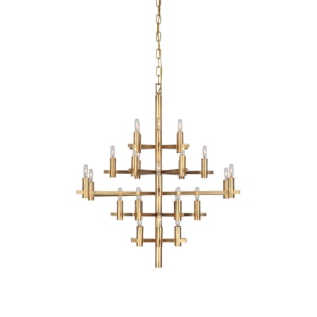 Visual Comfort Sonnet 30 Light 32" Wide Abstract Chandelier Antique-Burnished Brass
