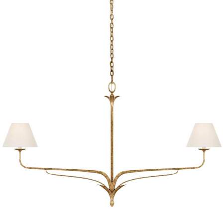 Visual Comfort Amalfi 2 Light 57" Wide Chandelier Milano Gold / Linen