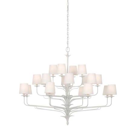 Visual Comfort Amalfi 20 Light 50" Wide Chandelier Plaster White / Linen