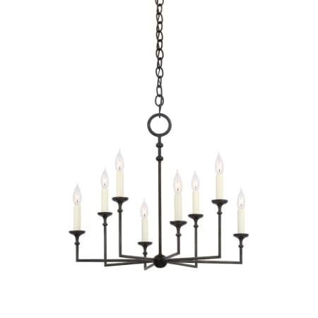Visual Comfort Rowen 8 Light 25" Wide Candle Style Chandelier Aged Iron