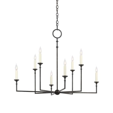 Visual Comfort Rowen 8 Light 38" Wide Candle Style Chandelier Aged Iron