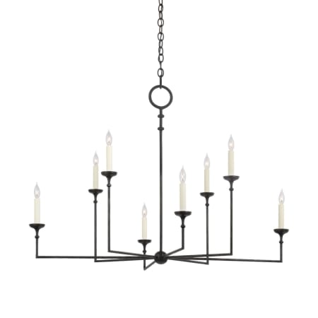 Visual Comfort Rowen 8 Light 52" Wide Candle Style Chandelier Aged Iron