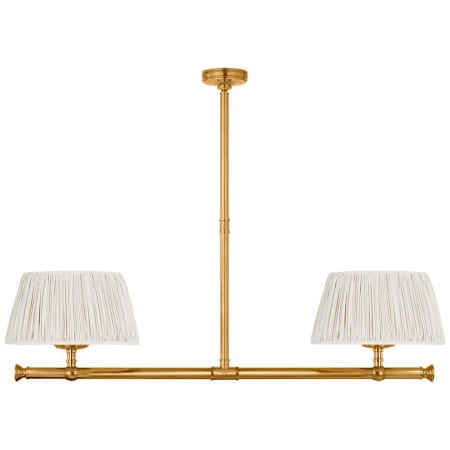 Visual Comfort Marion 2 Light 56" Wide Chandelier Antique-Burnished Brass / Champagne Silk