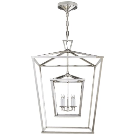 Visual Comfort Darlana 24" Large Double Cage Lantern by E. F. Chapman Polished Nickel