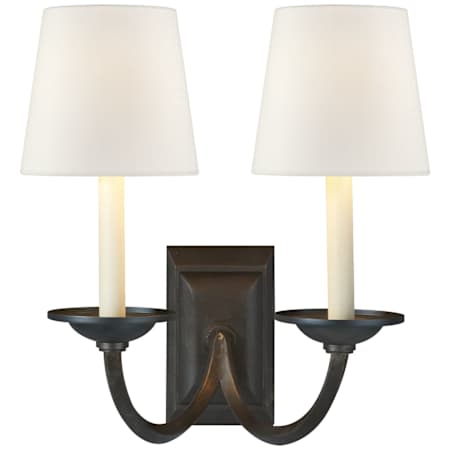 Visual Comfort Flemish 2 Light 15" Tall Wall Sconce Aged Iron