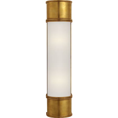 Visual Comfort Oxford 18" Bath Sconce with Frosted Glass Antique Burnished Brass