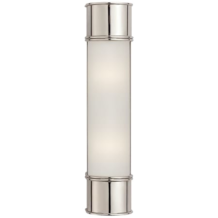 Visual Comfort Oxford 18" Bath Sconce with Frosted Glass Polished Nickel