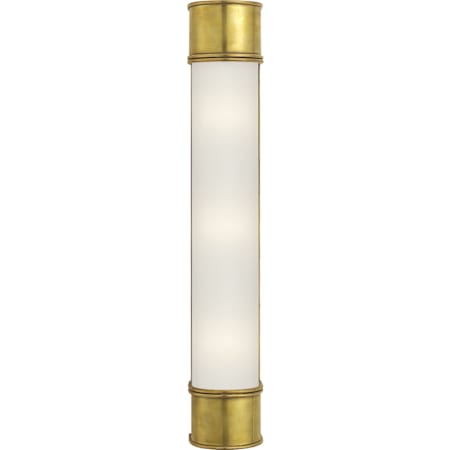 Visual Comfort Oxford 24" Bath Sconce with Frosted Glass Antique Burnished Brass