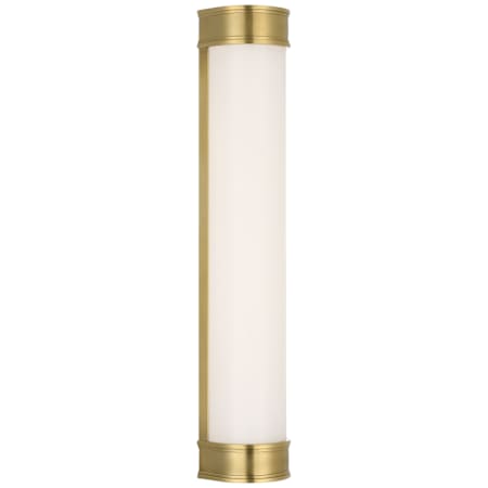 Visual Comfort Marden 24" Tall LED Bath Bar with White Glass Shade Antique-Burnished Brass
