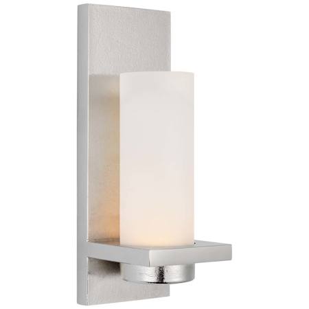 Visual Comfort Cornado 12" Tall LED Bathroom Sconce Museum Nickel / Etched Crystal