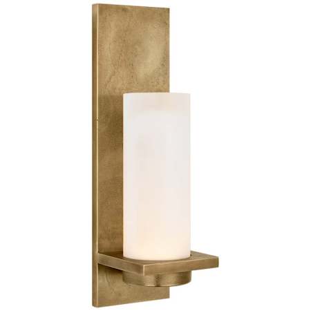 Visual Comfort Cornado 18" Tall LED Bathroom Sconce Museum Brass / Etched Crystal