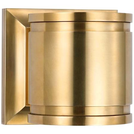 Visual Comfort Provo 5" Tall LED Wall Sconce Antique-Burnished Brass